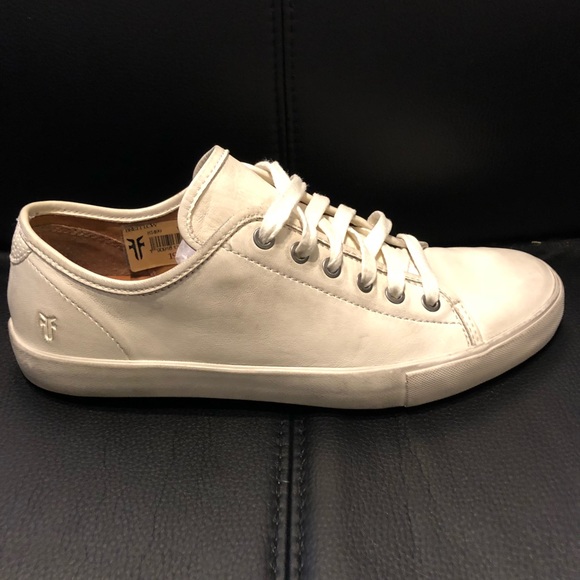 Frye Brett Low Sneakers (White Leather) - Picture 5 of 7